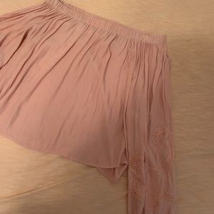Pink off shoulder top
